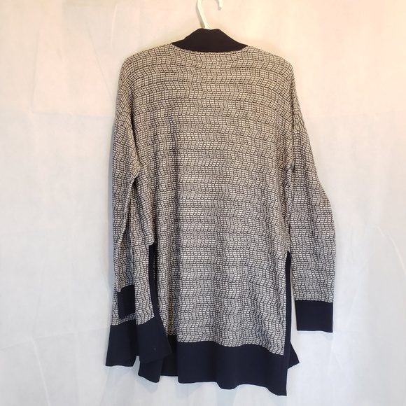 Lou & Grey Navy Gray Knit Open Front Cardigan - Picture 5 of 7